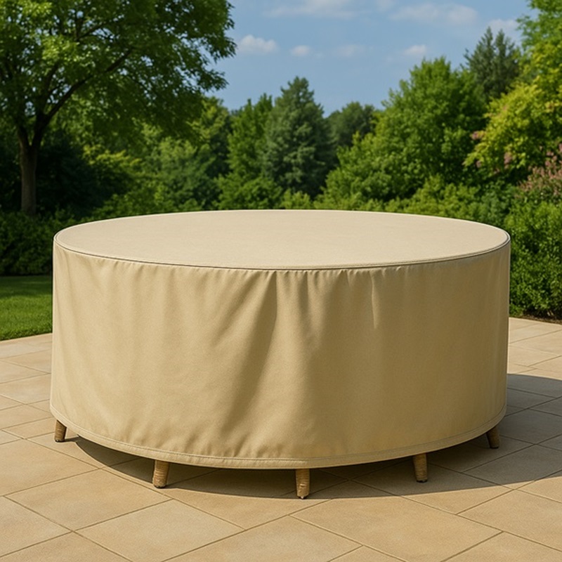 Housse de protection pour ensemble de jardin circulaire sur mesure